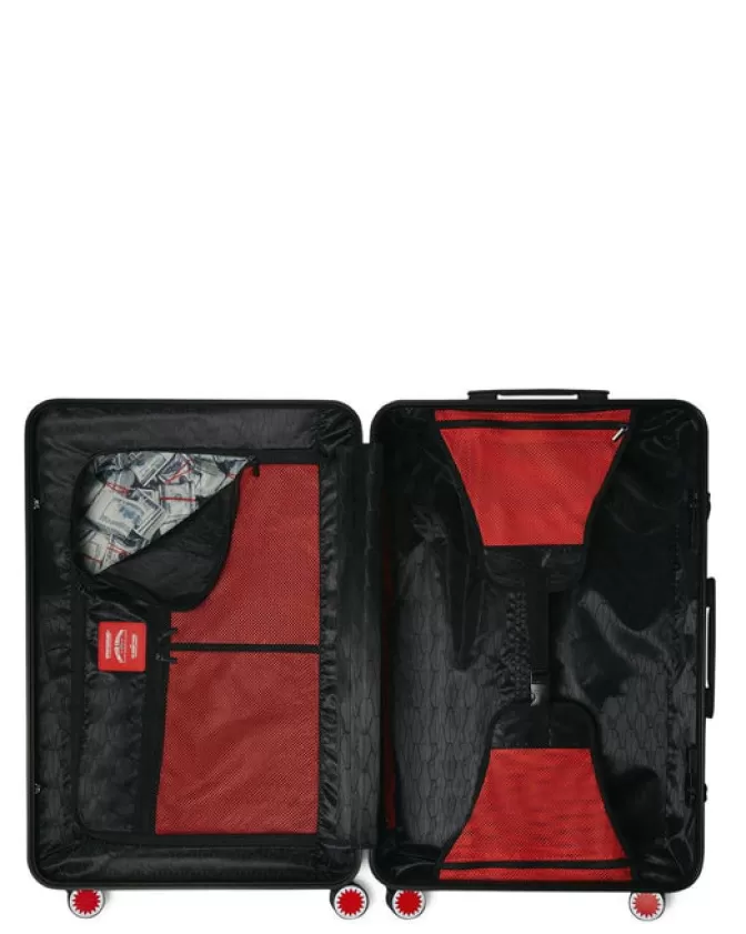 Valigia Rigida Sprayground 3AM Le Blanc - Design Squalo Futurista con Scocca Resistente, Formato Grande per Viaggi Lunghi - Edizione Speciale Nautica