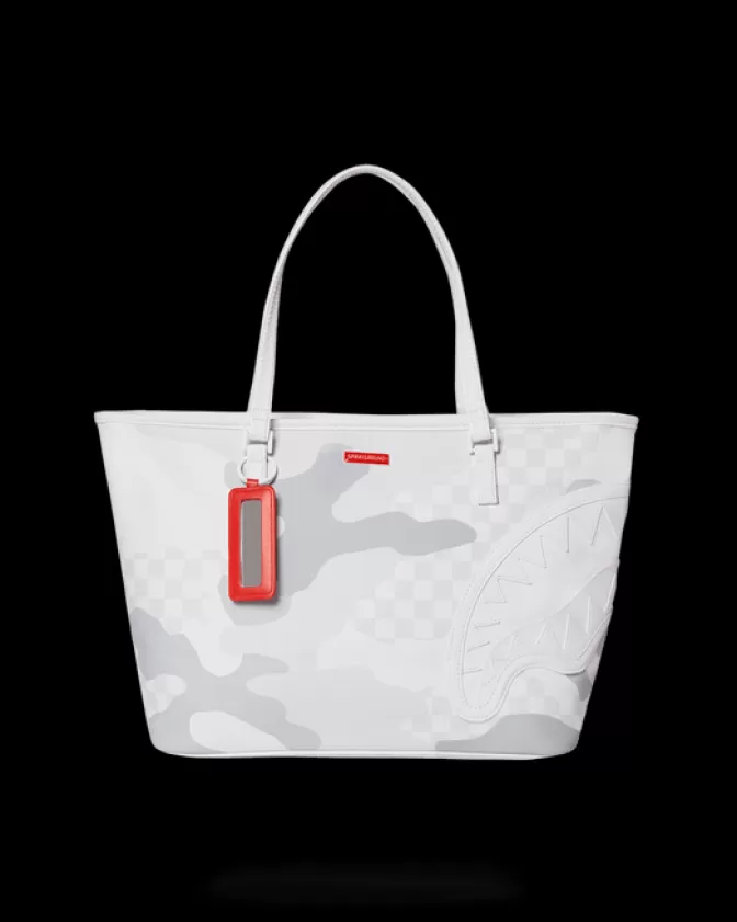Sprayground Borsa Weekend 3AM Bianco Deluxe - Design Esclusivo con Stampa Grafica