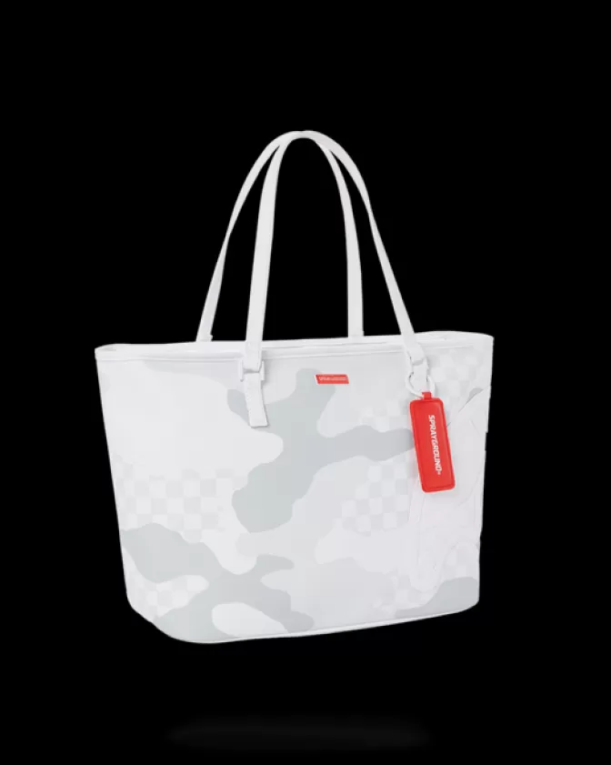 Sprayground Borsa Weekend 3AM Bianco Deluxe - Design Esclusivo con Stampa Grafica