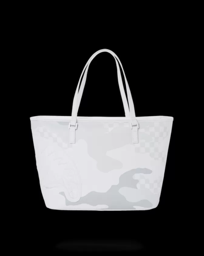 Sprayground Borsa Weekend 3AM Bianco Deluxe - Design Esclusivo con Stampa Grafica