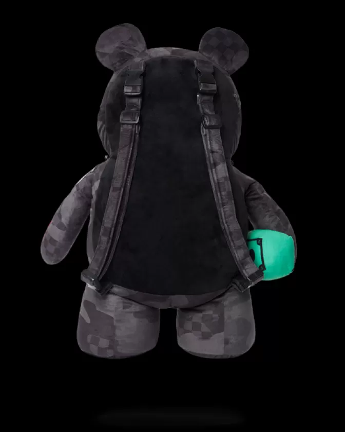 Sprayground Zaini Orsacchiotto Stile Urbano - Borsa Peluche 3AM Notte Fondi Senza Sosta - Design Esclusivo MoneyBear con Tasche Multifunzionali - Zaino Teddy Bear Unisex per Strada e Viaggi