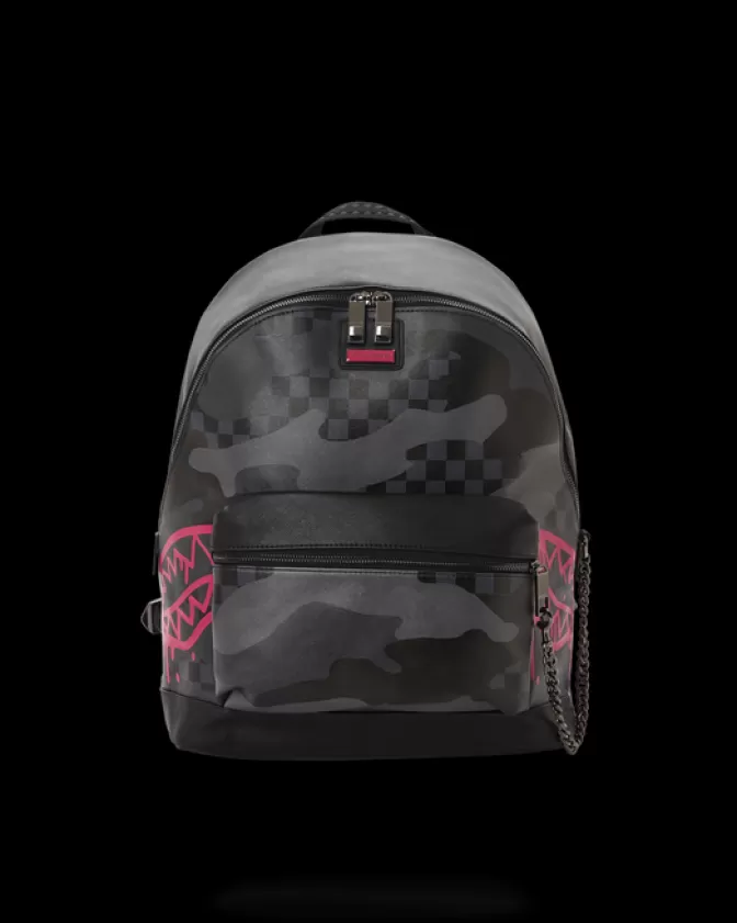 Sprayground Zaino SAVAGES - Design Unico con Sfumature Rosa Ispirato a un Castello, Ideale per Stile Audace e Utilizzo Notturno