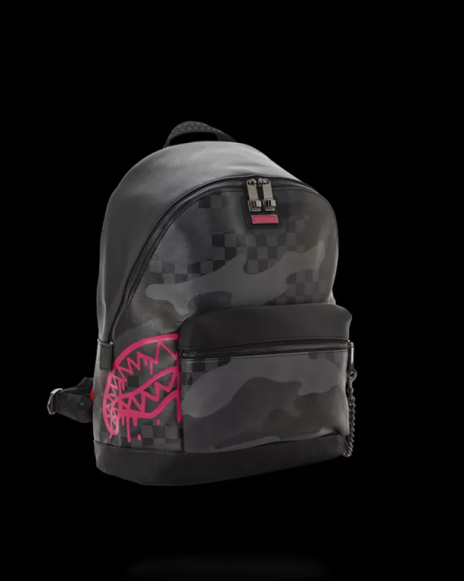 Sprayground Zaino SAVAGES - Design Unico con Sfumature Rosa Ispirato a un Castello, Ideale per Stile Audace e Utilizzo Notturno