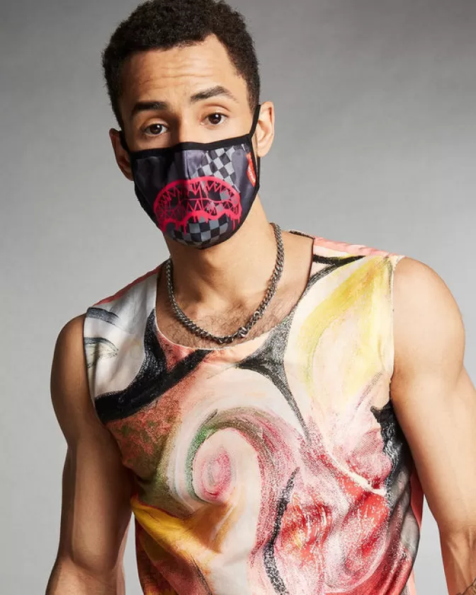 Sprayground 3AM: Trio Mascherine Stile Drip Rosa - Design Esclusivo per Protezione Stilosa