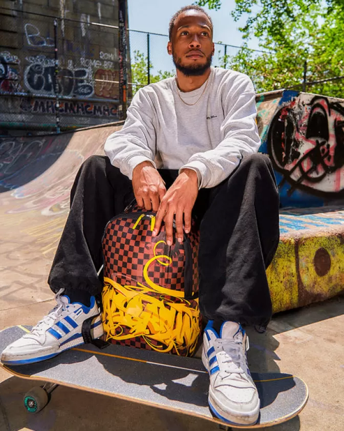 Sprayground Zaino Urbano con Graffiti 3D - Modello Esclusivo DLXV