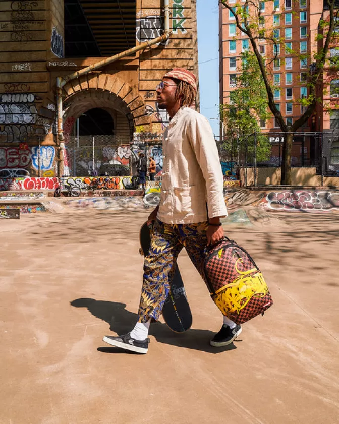 Sprayground Zaino Urbano con Graffiti 3D - Modello Esclusivo DLXV