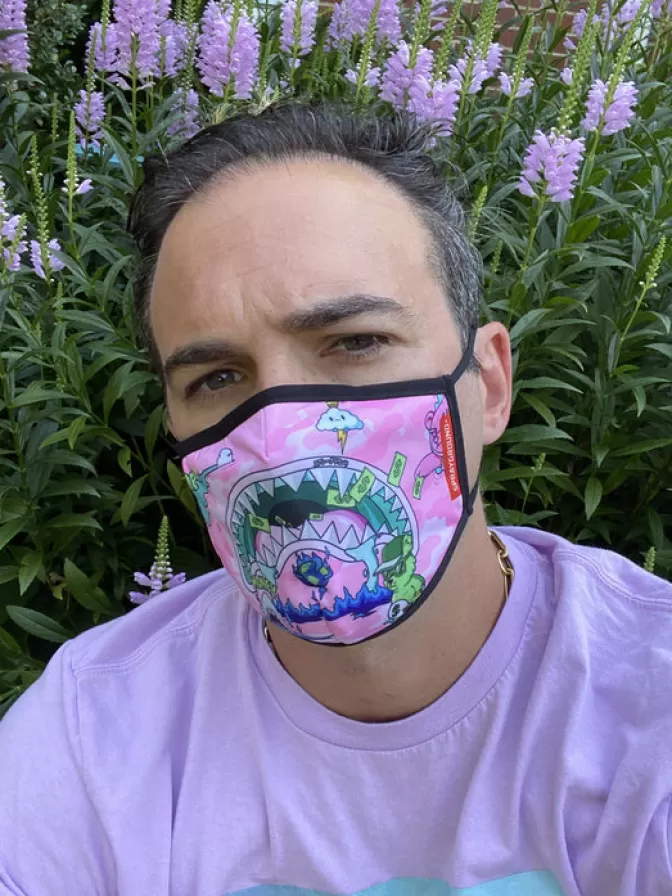 Mascherine Sprayground DBD Land - Modello ergonomico per adulti, traspirante e aderente al volto