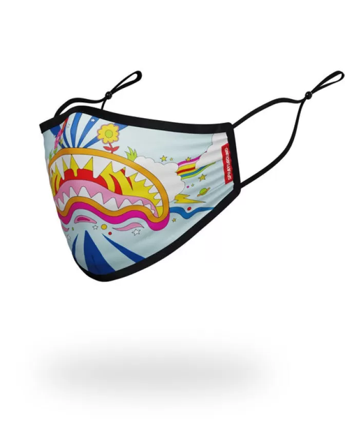 Sprayground - Mascherine Adulte con Stampa Squalo Vintage, Modellante e Comoda per Uso Quotidiano