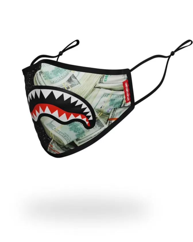 Mascherine Stravaganti Sprayground - Design Esclusivo Squalo Party per Adulti, Modello Conformabile