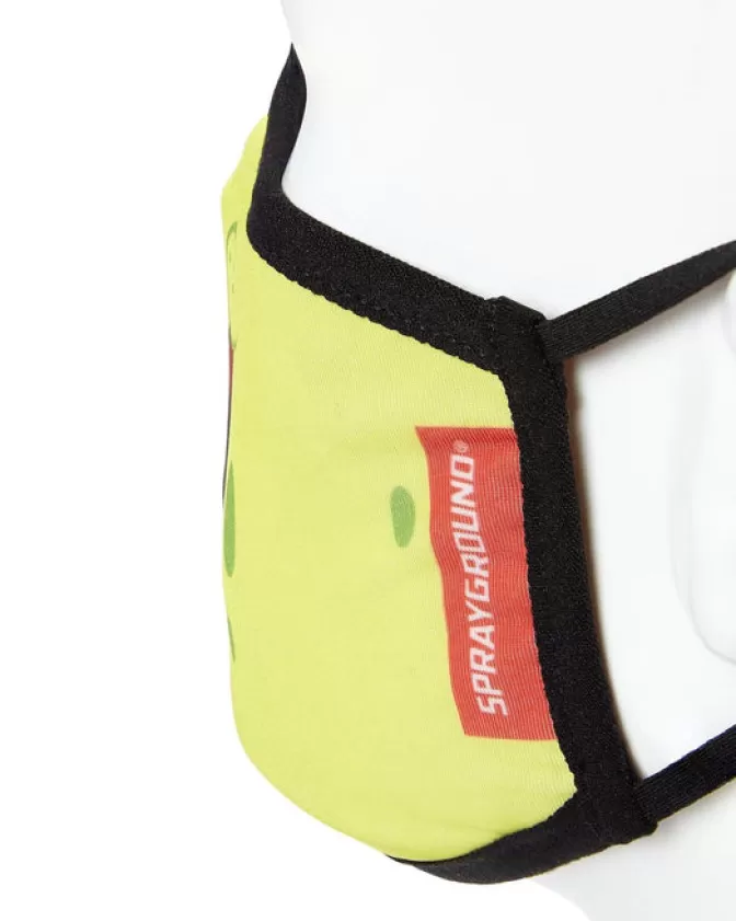 Sprayground Mascherina Divertente con Stampa SpongeBob Sorridente - Modello Ergonomico per Adulti, Copertura Viso Confortevole