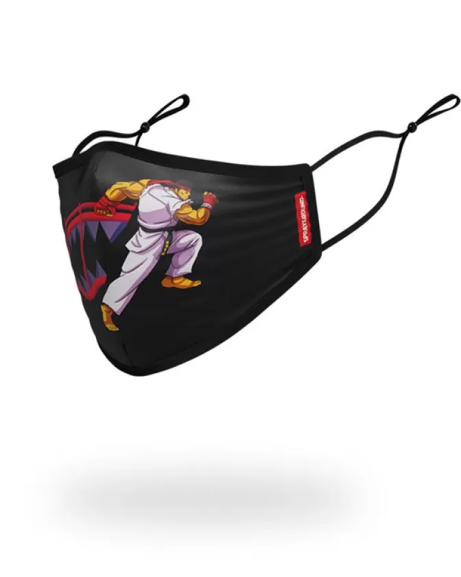 Sprayground Mascherina Stile Urbano con Squalo di Ryu - Modello Conformabile per Adulti (Edizione Limitata)