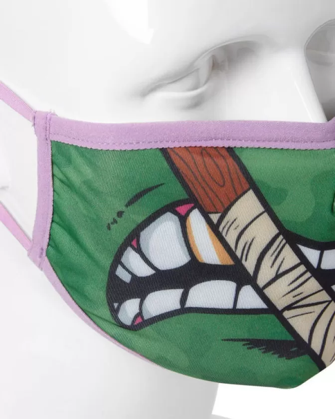 Sprayground | Mascherina Stile Donate­llo TMNT con Design Squalo - Adattamento Anatomico per Adulti