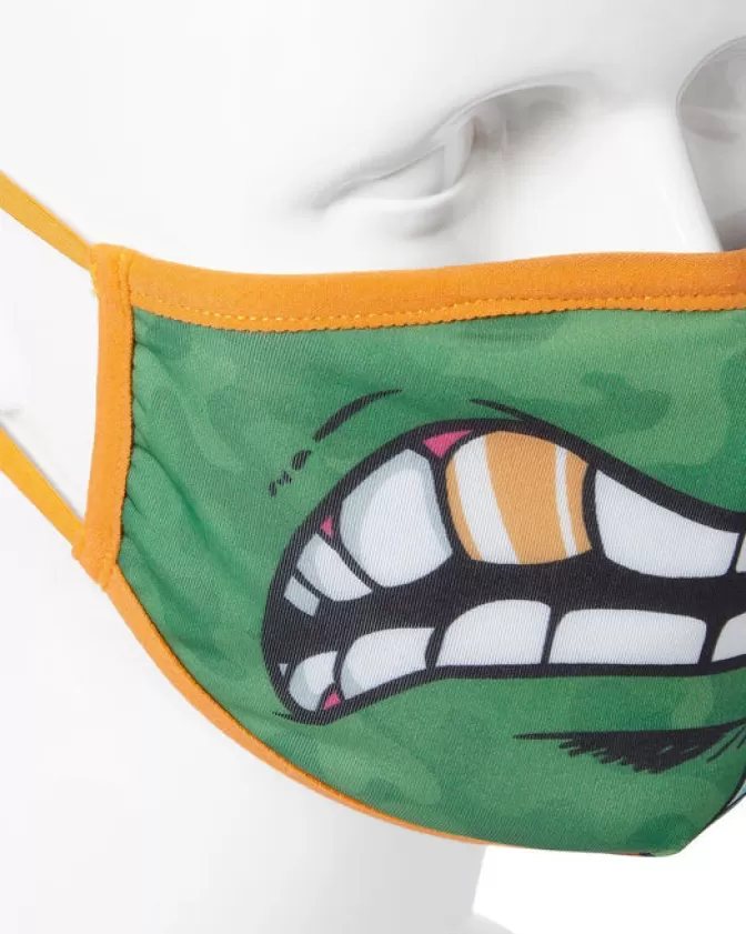 Sprayground MASCHERINA ADULTI TMNT - EDIZIONE MICHELANGELO CON DESIGN DINAMICO A SQUALO | Copertura ergonomica modellante | Promozione Lampo Limitata

(：，，，。，，。)