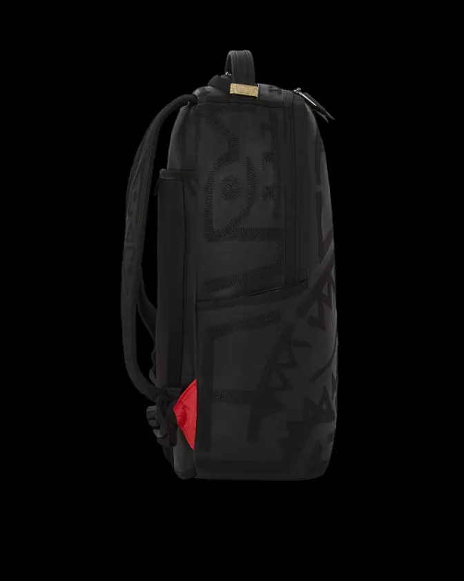 Zaino Sprayground Edizione Limitata - Design Africano Intelligente Serie 9 con Fioriture Sahariane, Compartimenti Multifunzionali per Scuola/Viaggi