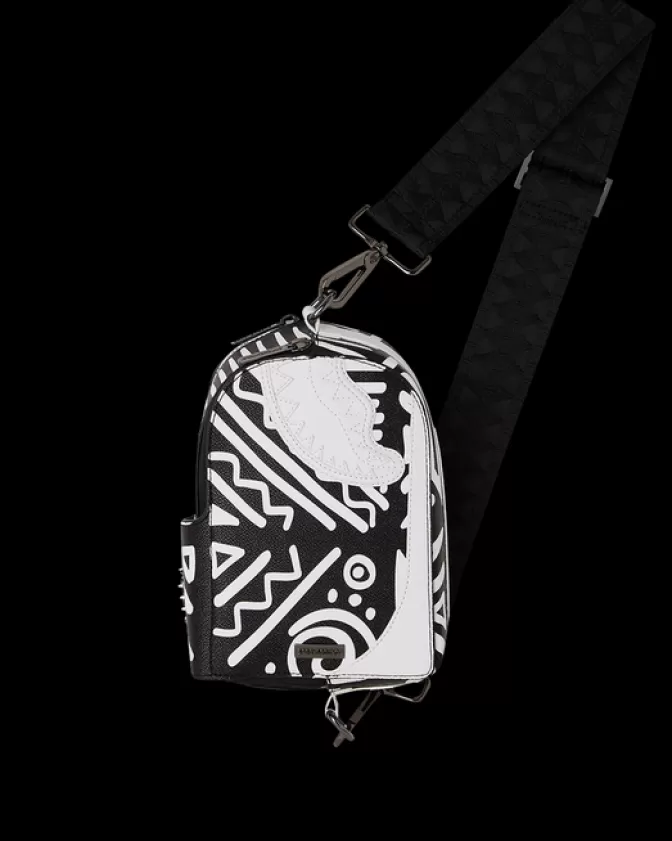 Sprayground Zaini a Tracolla | Borsa Crossbody Africana A.I.8 - Storia Originale con Design Tribale

(：