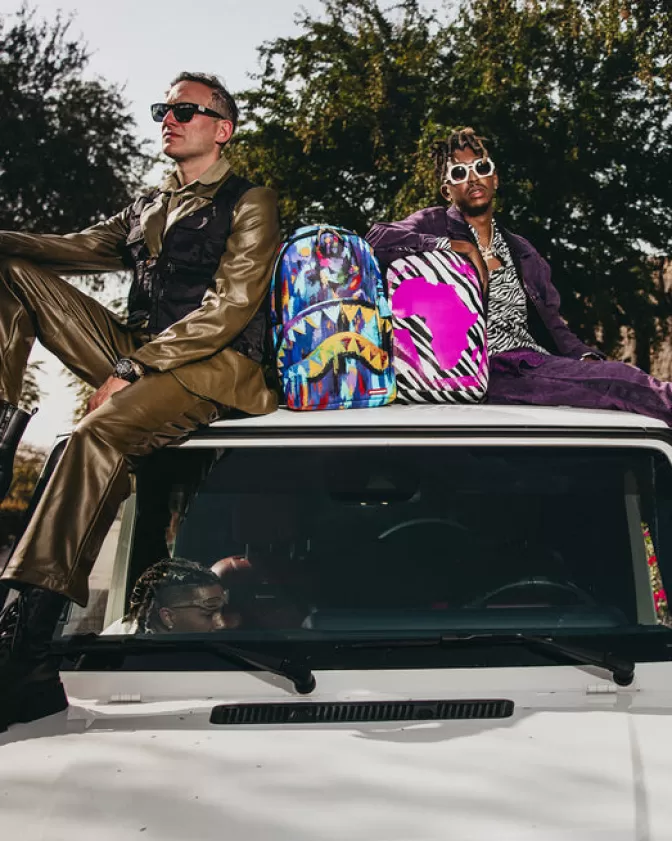 Zaino Sprayground Futuro Utopico con Tecnologia A.I.8 - Design Ispirato all'Intelligenza Africana (Modello DLXV)