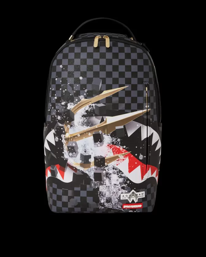 Zaino Sprayground Edizione Speciale - Tridente di Aquaman Design Futuristico Impermeabile

（：