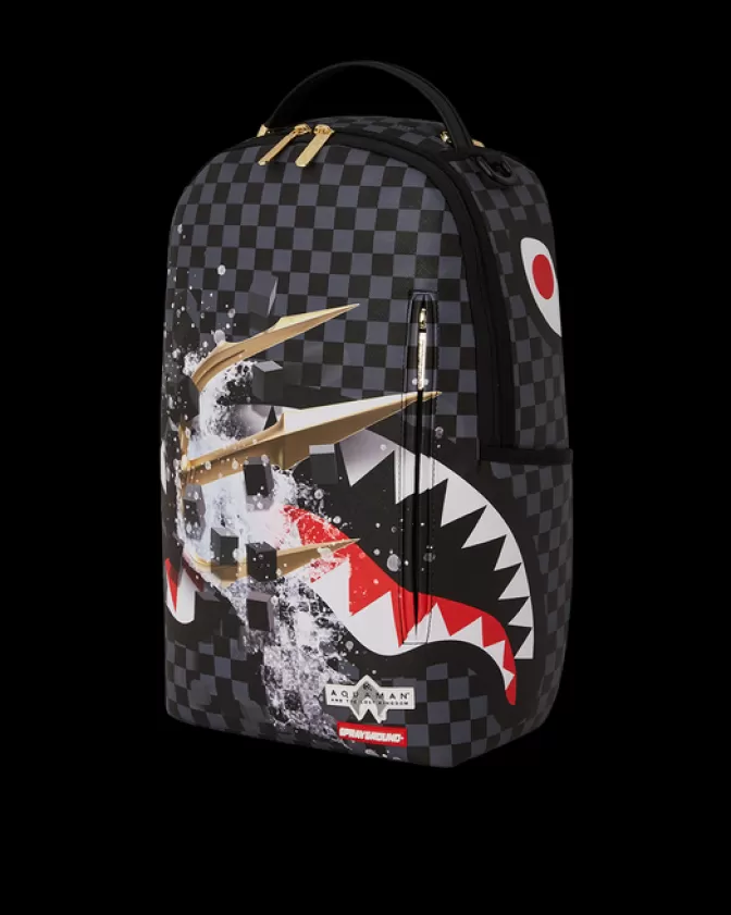 Zaino Sprayground Edizione Speciale - Tridente di Aquaman Design Futuristico Impermeabile

（：