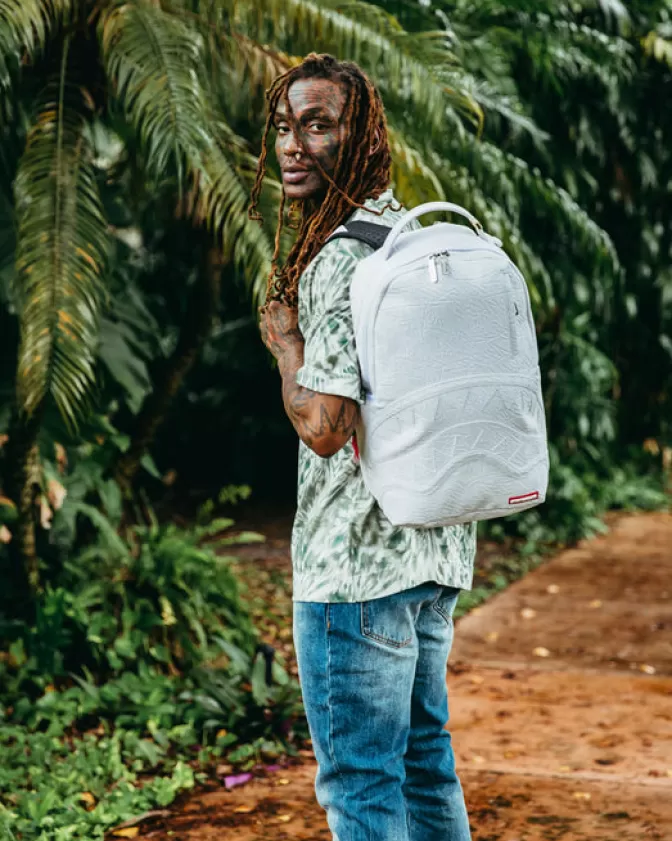 Zaino Sprayground Branco Artico - Design Futurista e Capienza Generosa (Modello DLXV)
