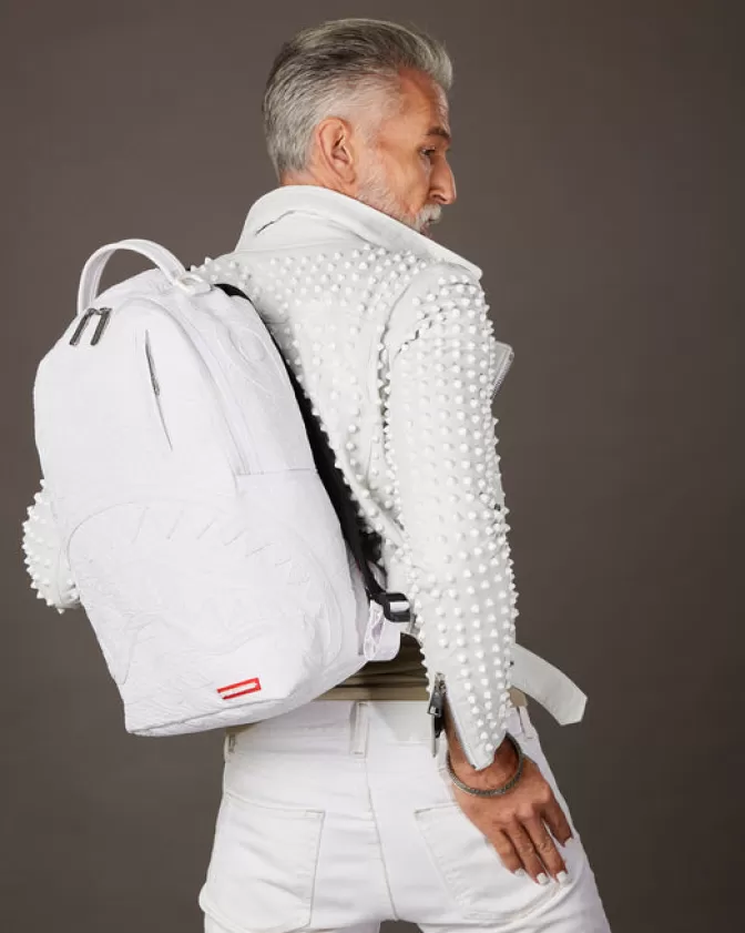 Zaino Sprayground Branco Artico - Design Futurista e Capienza Generosa (Modello DLXV)