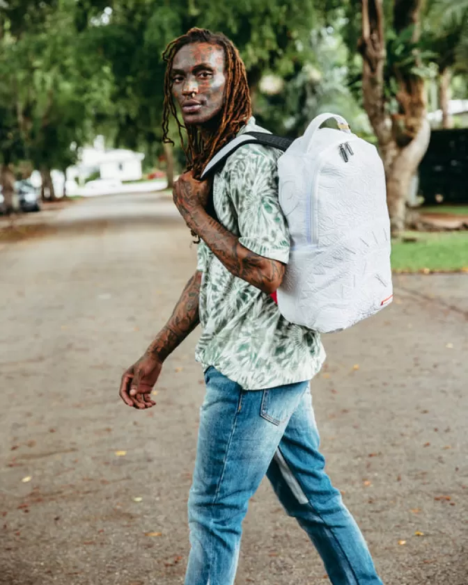 Zaino Sprayground Branco Artico - Design Futurista e Capienza Generosa (Modello DLXV)