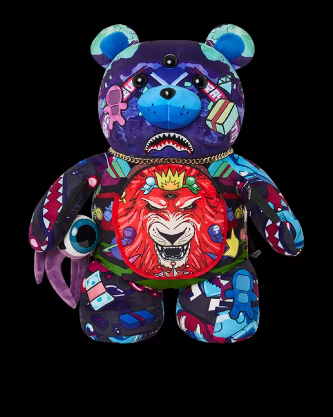 Zaini Sprayground Stile Orsacchiotto - Astro Twilight Edition con Ricamo Moneybear, Modelli Unici per Giovani Creativi