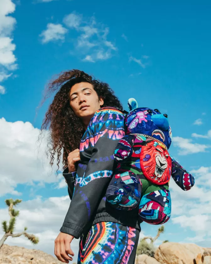 Zaini Sprayground Stile Orsacchiotto - Astro Twilight Edition con Ricamo Moneybear, Modelli Unici per Giovani Creativi
