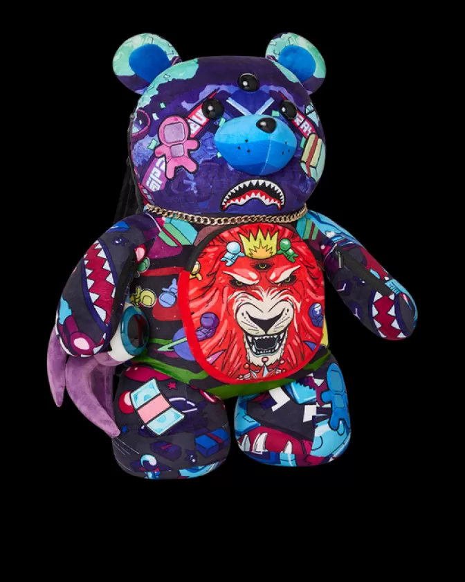 Zaini Sprayground Stile Orsacchiotto - Astro Twilight Edition con Ricamo Moneybear, Modelli Unici per Giovani Creativi