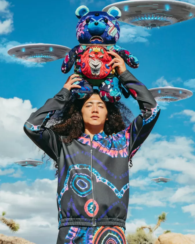 Zaini Sprayground Stile Orsacchiotto - Astro Twilight Edition con Ricamo Moneybear, Modelli Unici per Giovani Creativi