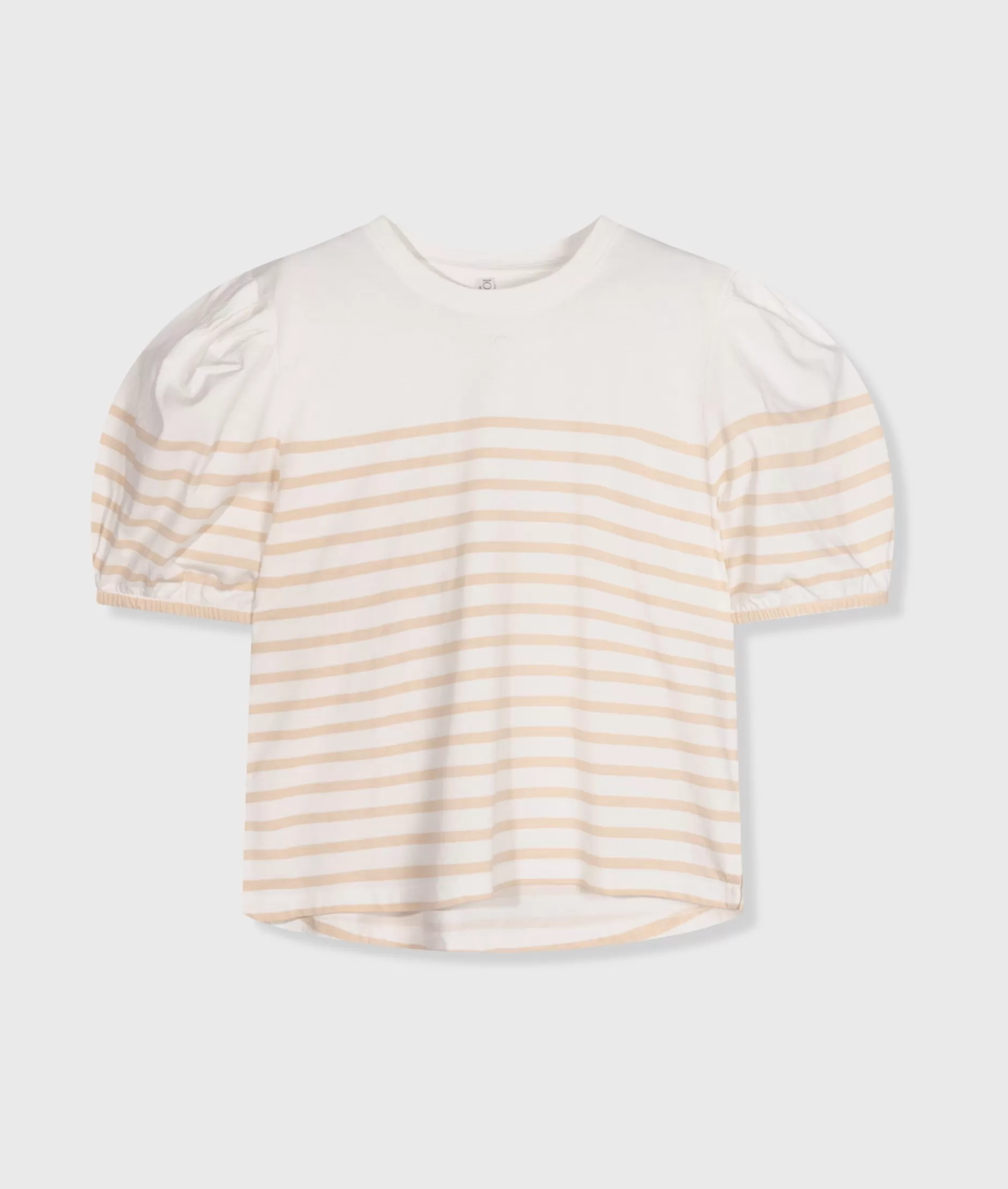 Magliette Donna Stile Casual 10 Days - Top Righe con Maniche a Palloncino Oversize
