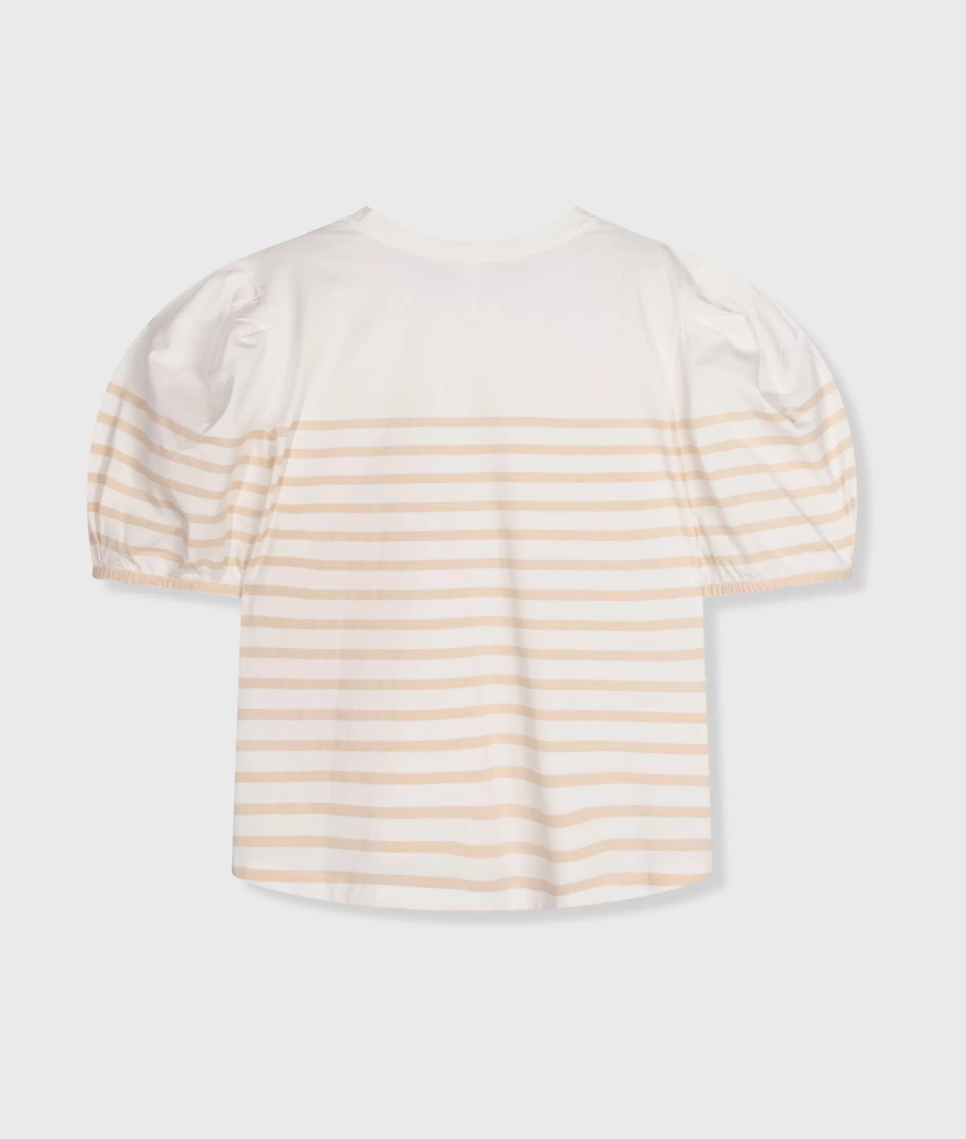 Magliette Donna Stile Casual 10 Days - Top Righe con Maniche a Palloncino Oversize