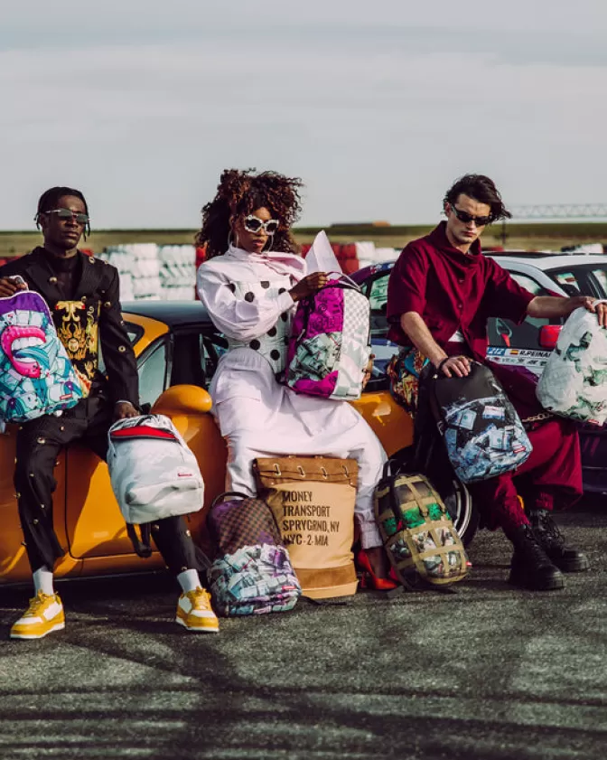 Zaini Sprayground - Borsa blindata professionale per trasferimenti sicuri con design streetwear