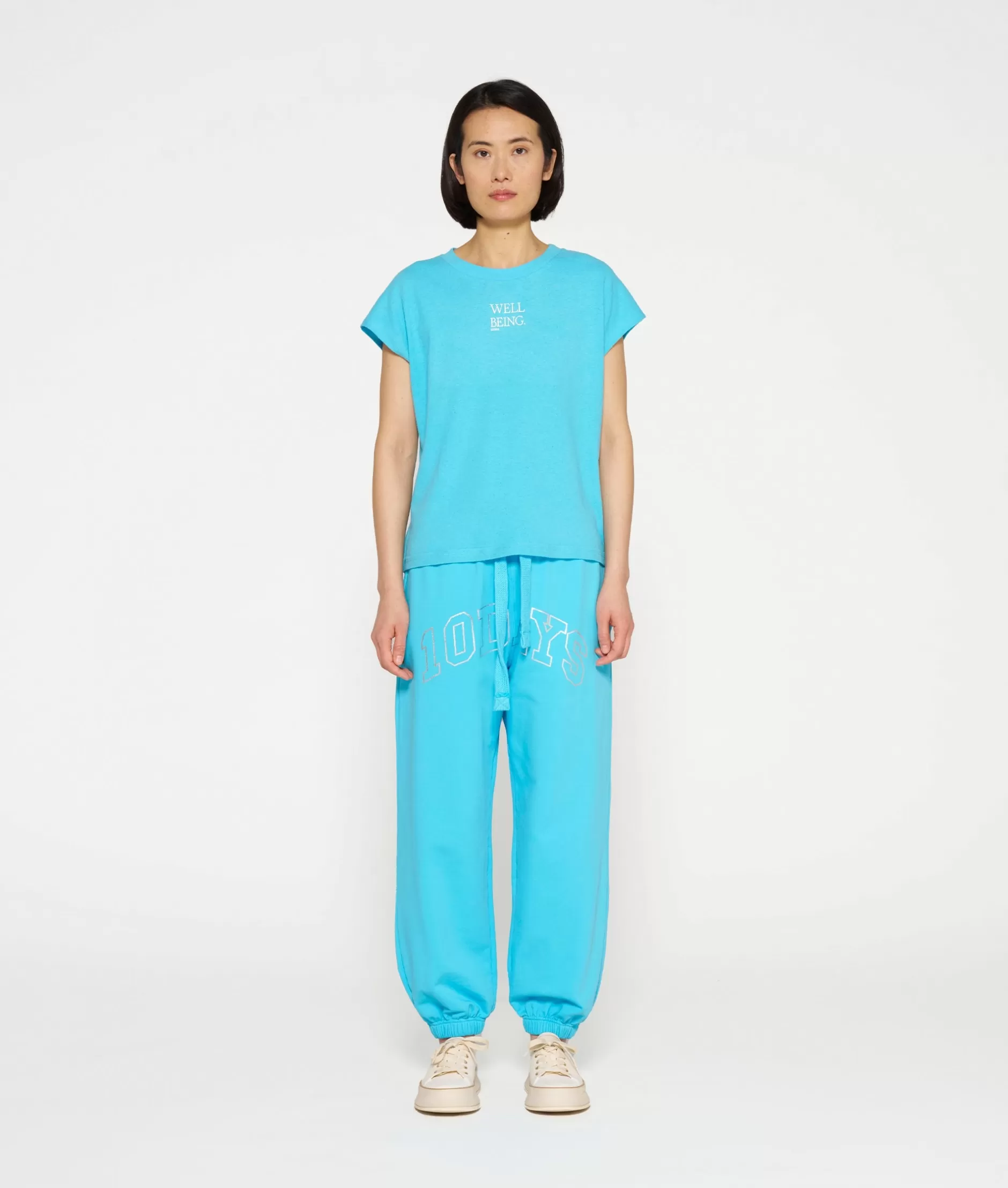 Donna 10DAYS - Pantaloni Jogger Casual con Stile Sportivo e Design a Righe Laterali, Comodi per Tutto il Giorno