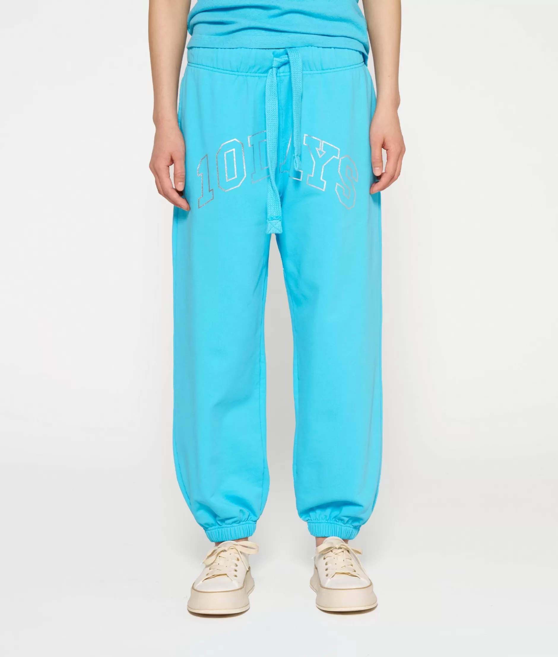 Donna 10DAYS - Pantaloni Jogger Casual con Stile Sportivo e Design a Righe Laterali, Comodi per Tutto il Giorno