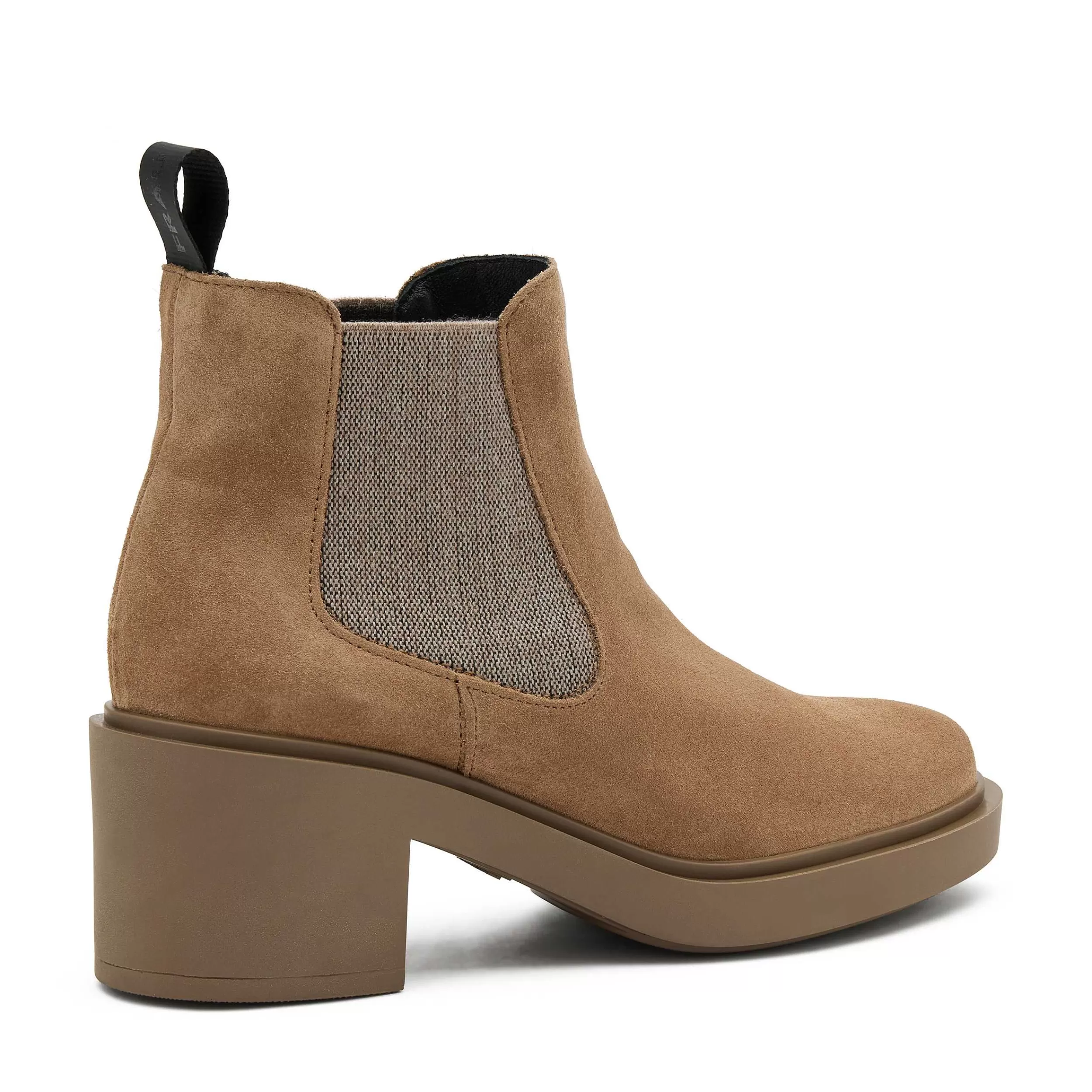 Stivaletti Beatles Donna con Tacco in Velluto - Design Accattivante a Contrasti Cromatici, Comodi ed Eleganti per Look Moderno