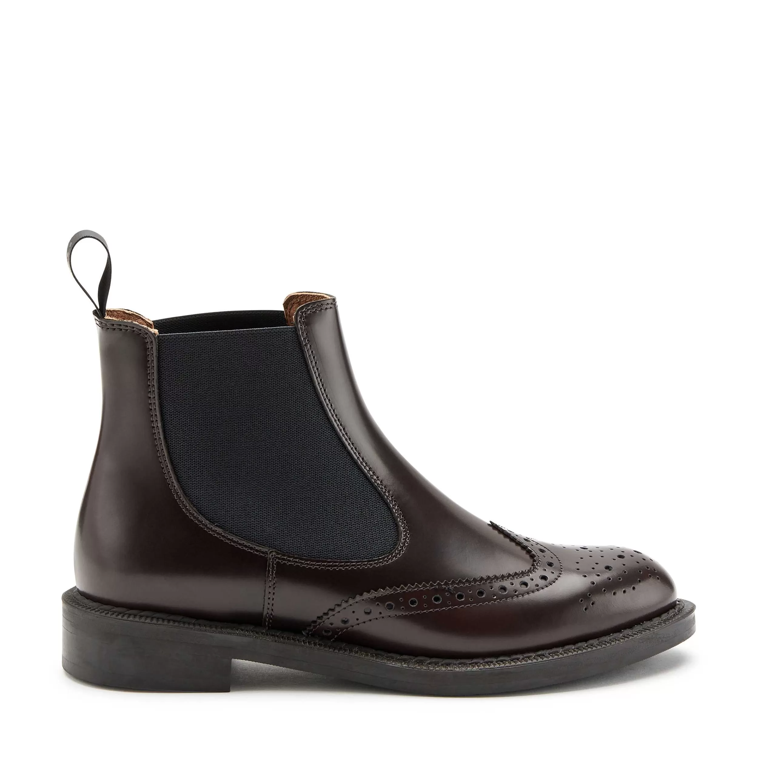Stivaletti Femminili Beatles con Design Elegante a Coda di Rondine in Pelle Invecchiata - Calzature Casual-Chic con Effetto Vintage per Donna