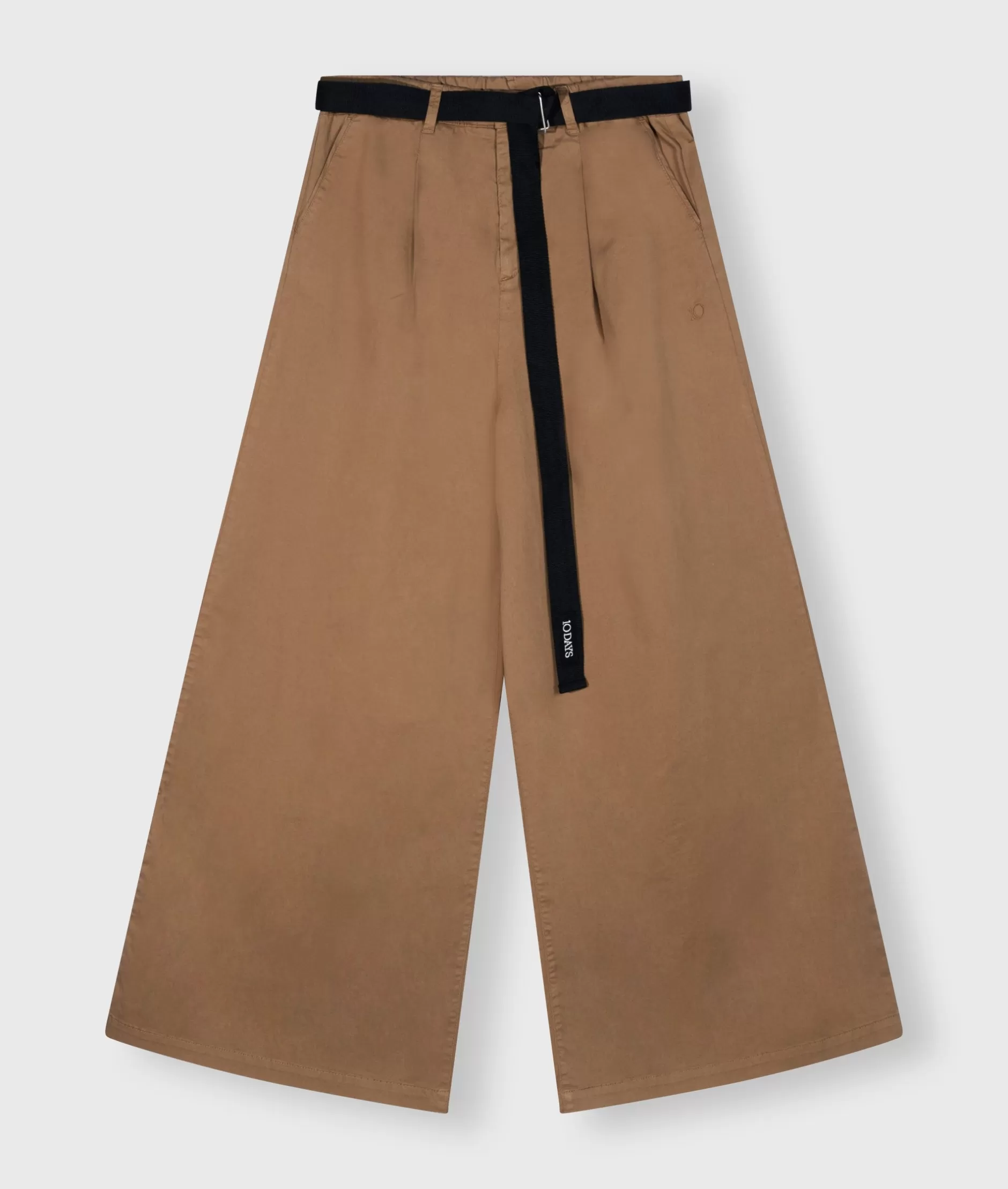 Donna 10DAYS Pantaloni Larghi con Cintura | Tessuto Twill Autunno/Inverno 2023 | Modello Oversize Casual Elegante | Taglio Comodo in Vita Alta 

（：，）