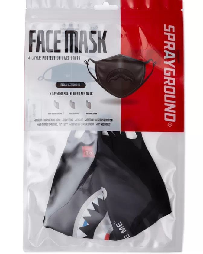 Mascherina moda Sprayground con motivo squalo 