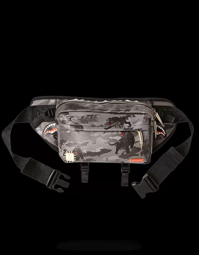 Sprayground Zaino a Tracolla Mimetismo Pantera Nera - Design Audace per Stile Urbano Esclusivo