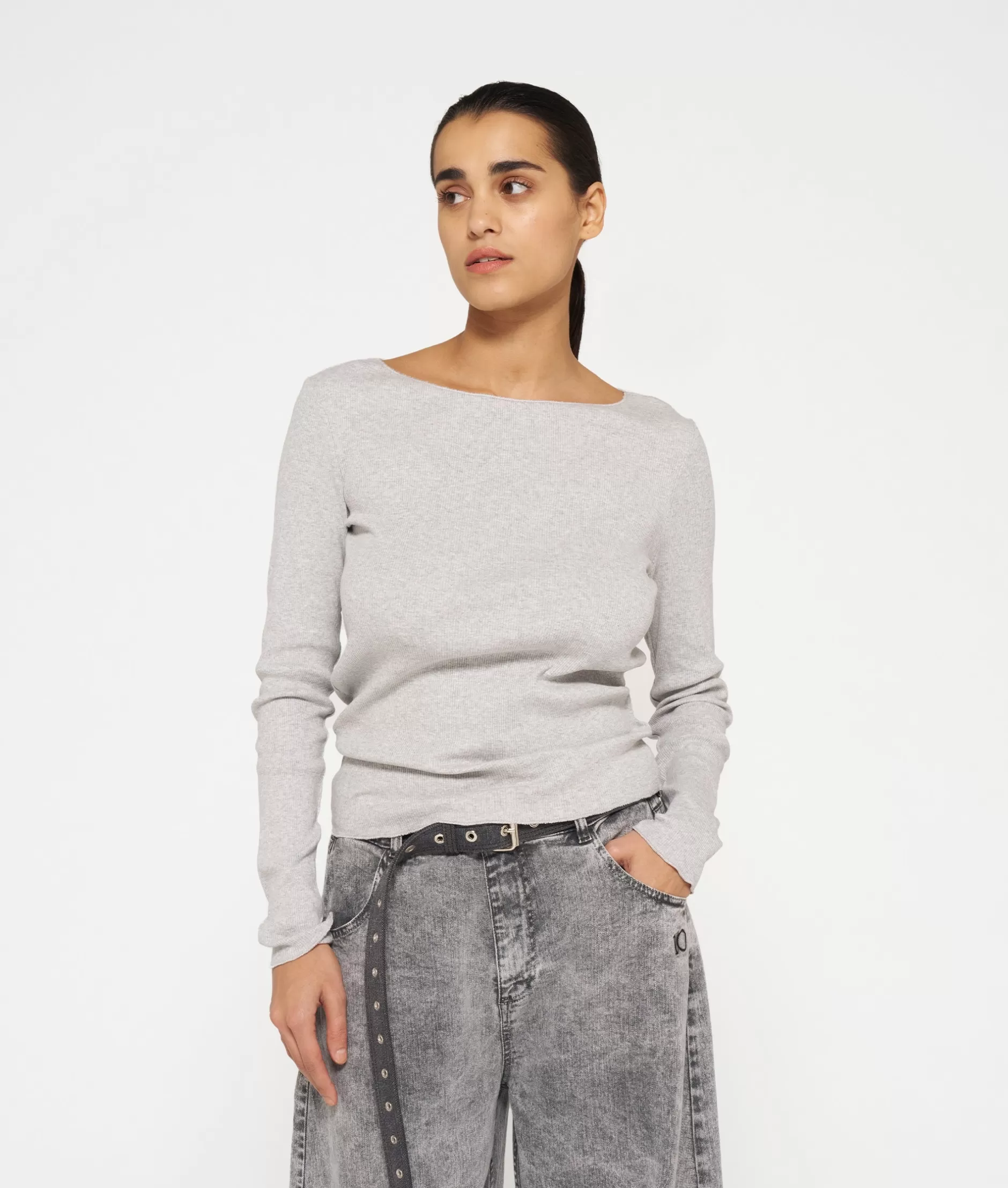 10 Days | Maglia Termica Donna con Scollatura a Barchetta - Essential Autunnale in Cotone Biologico, Comfort e Stile Senza Tempo per Tutto il Giorno