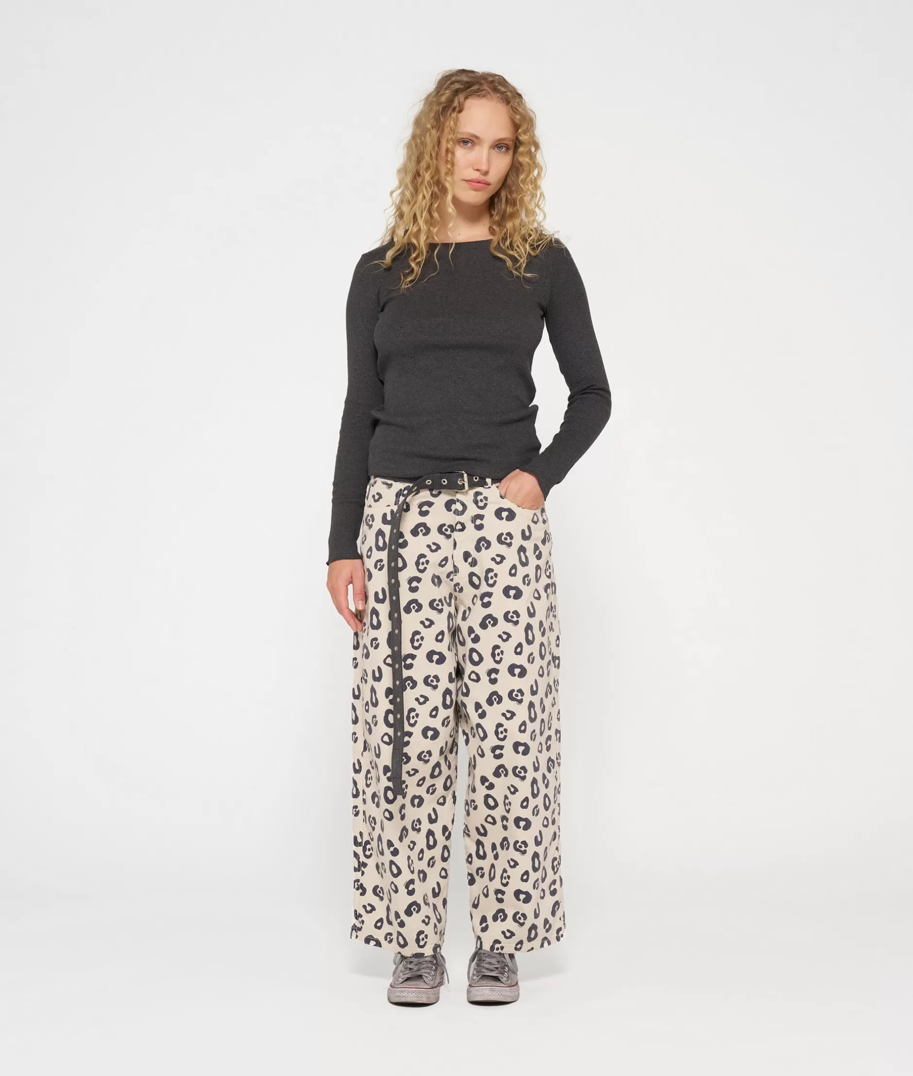 Maglietta Donna con Scollo a Barchetta - 10-Days Collection, Manica Lunga in Cotone Comodo per Tutto il Giorno