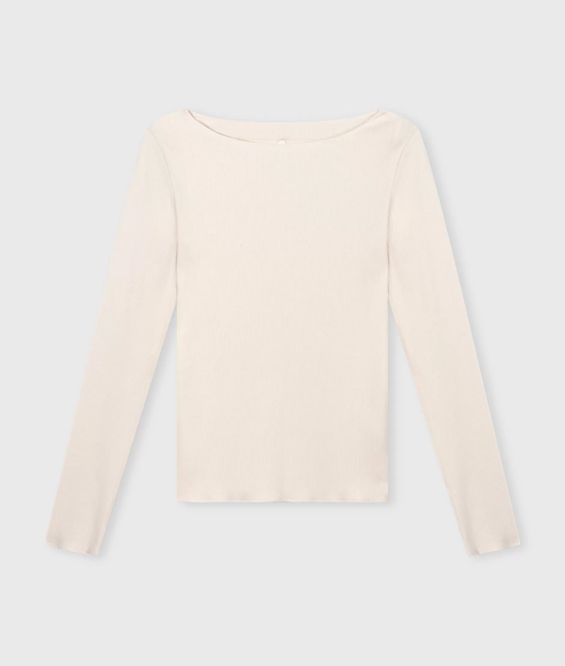 Maglia a Manica Lunga con Scollatura a Barchetta - Comfortevole T-Shirt Donna della Collezione 10DAYS, Stile Casual con Design Timeless
