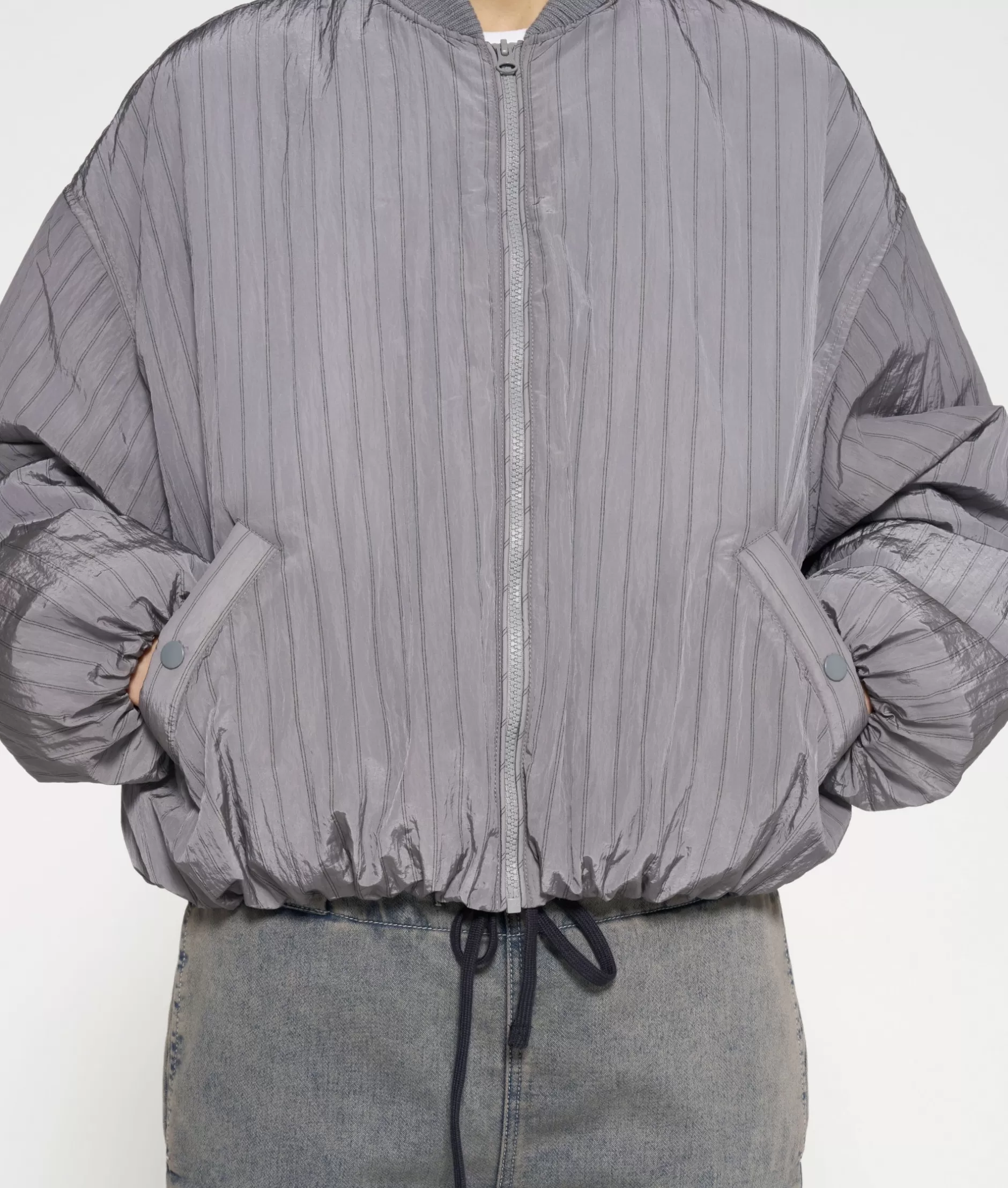 Giubbotto Bomber Elegante Donna 10 Days | Stile Urbano con Motivo Righe Classiche