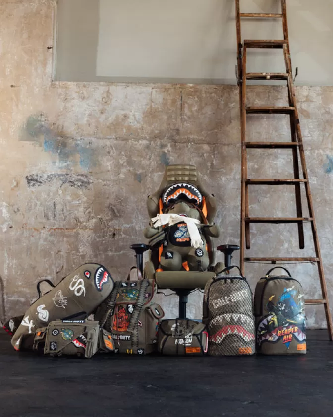 Zaini Sprayground Edizione Speciale - Orsetti Iconici con Design Aviatore Fearless e Stile MoneyBear, Ispirati a Call of Duty