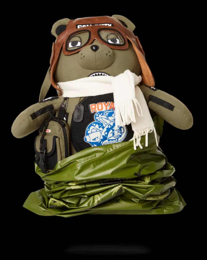 Zaini Sprayground Edizione Speciale - Orsetti Iconici con Design Aviatore Fearless e Stile MoneyBear, Ispirati a Call of Duty