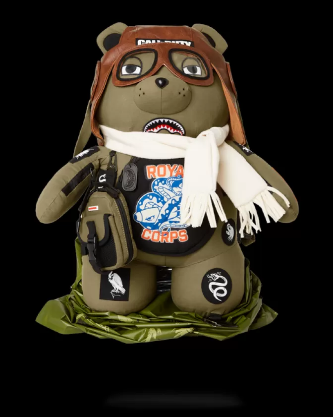 Zaini Sprayground Edizione Speciale - Orsetti Iconici con Design Aviatore Fearless e Stile MoneyBear, Ispirati a Call of Duty