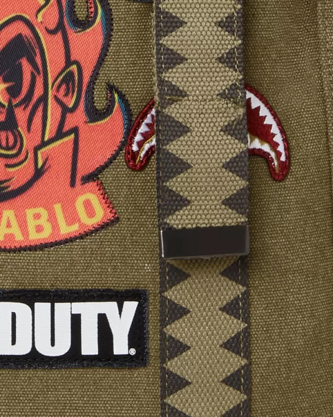 Zaino Limited Edition Sprayground Monte Carlo - Design El Diablo ispirato a Call of Duty con scomparti multifunzionali e dettagli premium