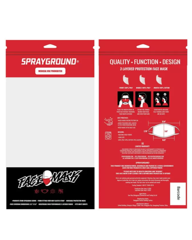 Sprayground | Mascherine Stylistiche con Stampa Mimetiche - Design a Fauci di Squalo e Adattamento Anatomico

(：、、