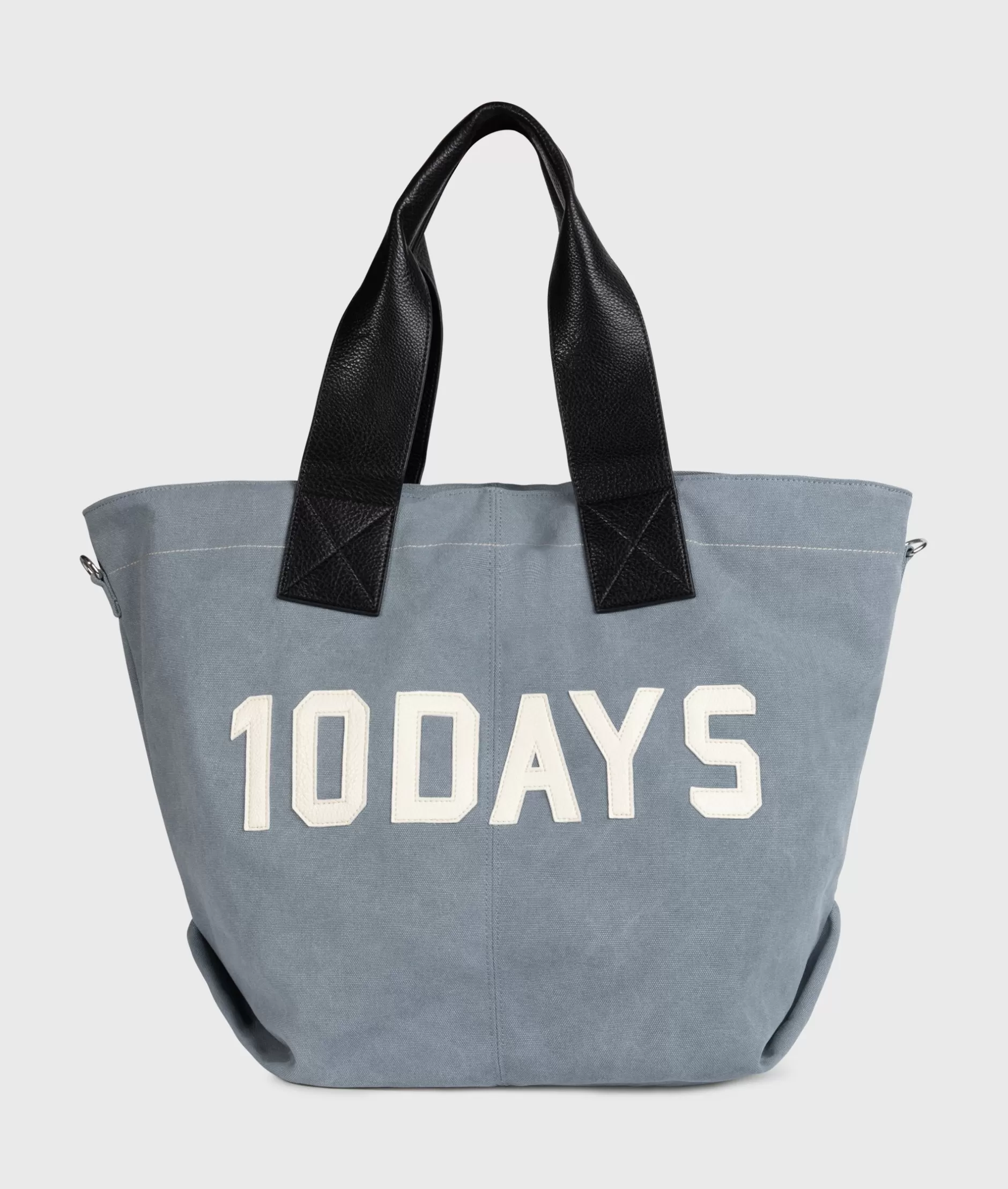 10-DAYS Borsa Donna Elegante - Shopper in Tela Naturale con Tasconi, Pratica e Capiente per Ogni Occasione