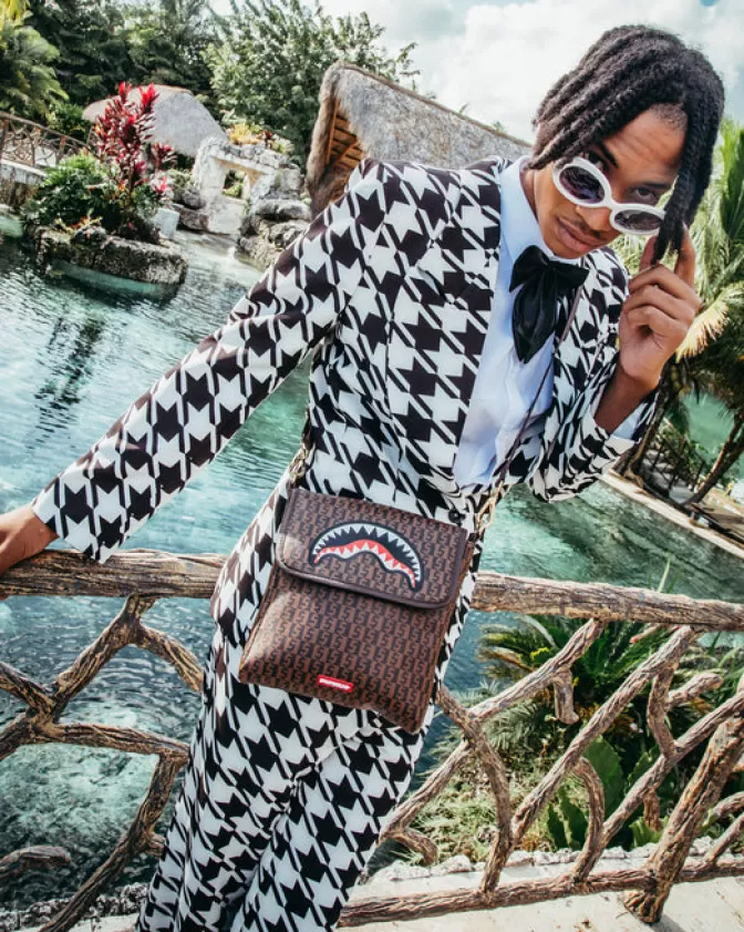 Sprayground - Borse Moderne a Tracolla con Stampa Cashin Checks - Crossbody Compatti per Stile Quotidiano